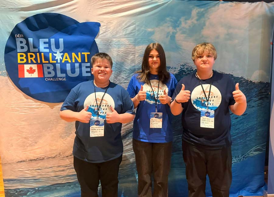 Crusaders of the Waves team from Holy Cross School in Eastport participating in the Brilliant Blue Challenge at Dalhousie University, Halifax, NS.  