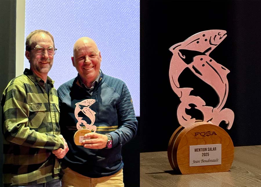 Jean Boudreau avec la Mention Salar 2025.