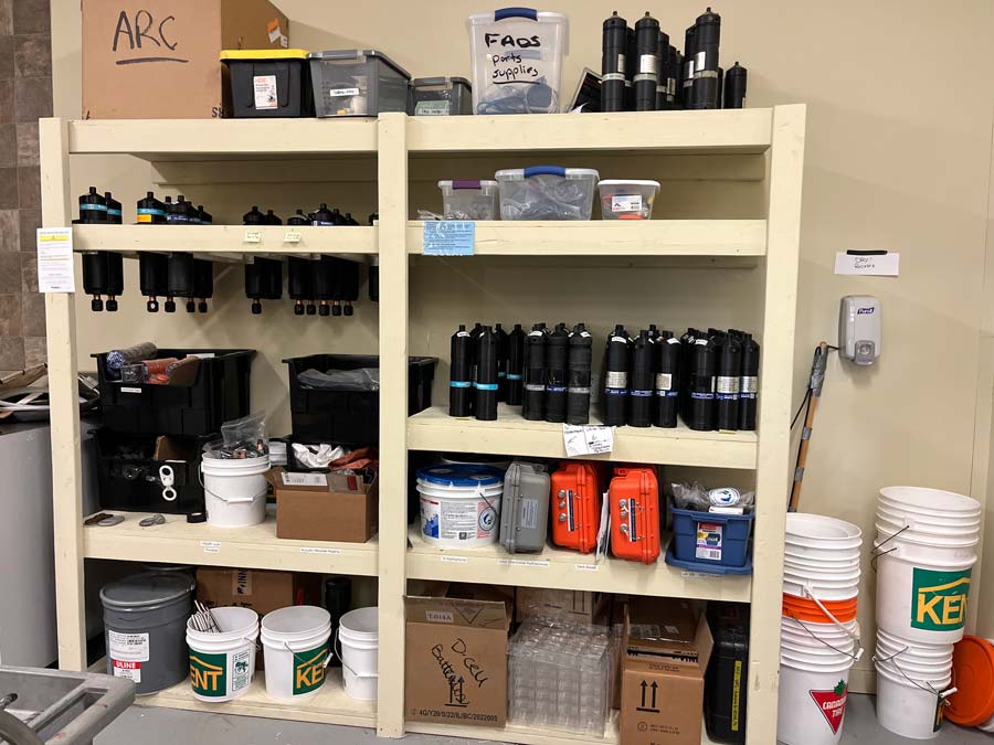 The receivers and gear that Kate Gingles has been putting together. Photo: Kate Gingles