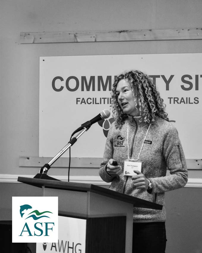 ASF's Kim Thompson speaks at the ENGO Summit.