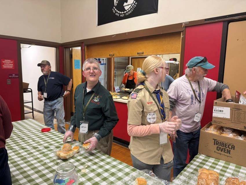 State legislator Will Tuell, working alongside local scouts, served lunch. <p></p>Photo: Jeff Reardon