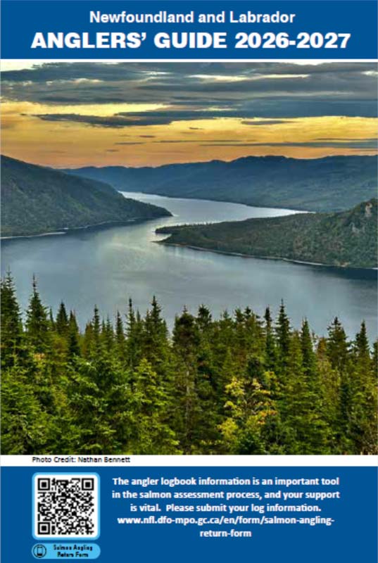 <a href="https://www.nfl.dfo-mpo.gc.ca/NL/AG/anglersguide" target="_blank" rel="noopener">Click here</a> to read or download the <me>Newfoundland and Labrador Anglers' Guide 2026-2027</em>.