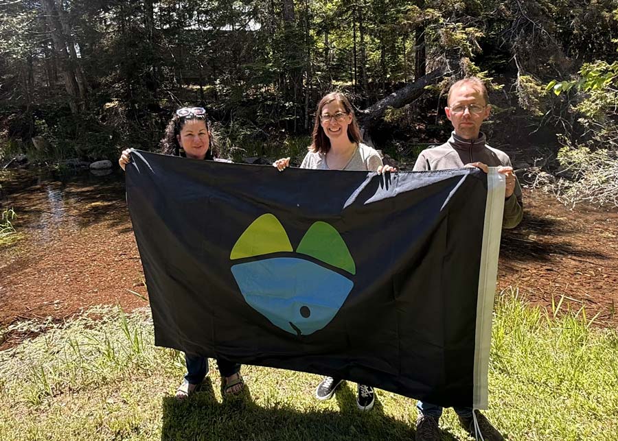 Left to right: Val Ouellet, Jessica Rodgers, and ASF data scientist Karl Phillips. 